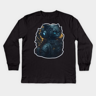 Mecha Cat_018 Kids Long Sleeve T-Shirt